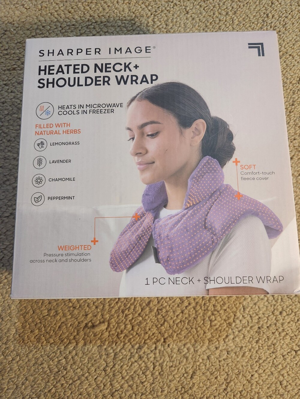 Sharper Image Aromatherapy Neck+Shoulder Microwable Or Ice Wrap
